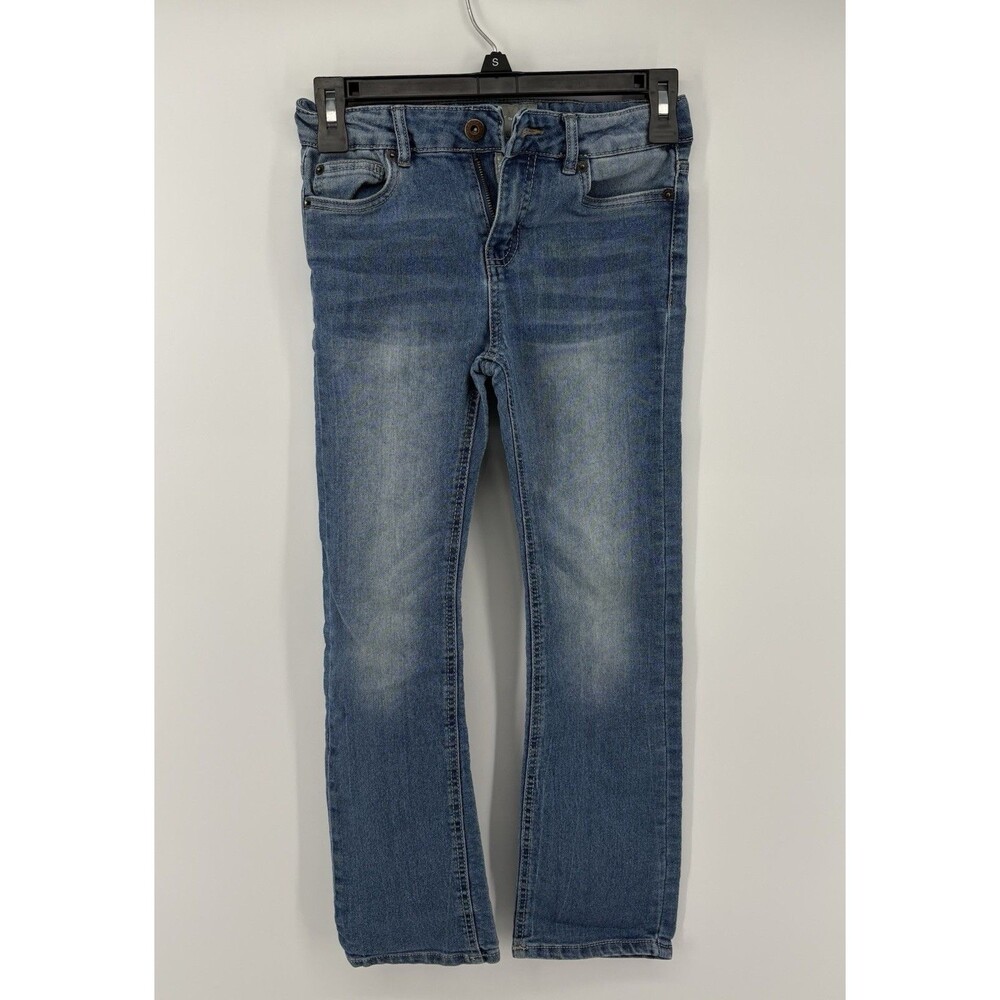 Lucky Brand Jeans Girls 10 Blue Denim Bootcut Stretch Mid Rise Adjustable Waist